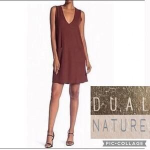 NWT Dual Nature ribbed dress in wine from Nordstrom Rack size large